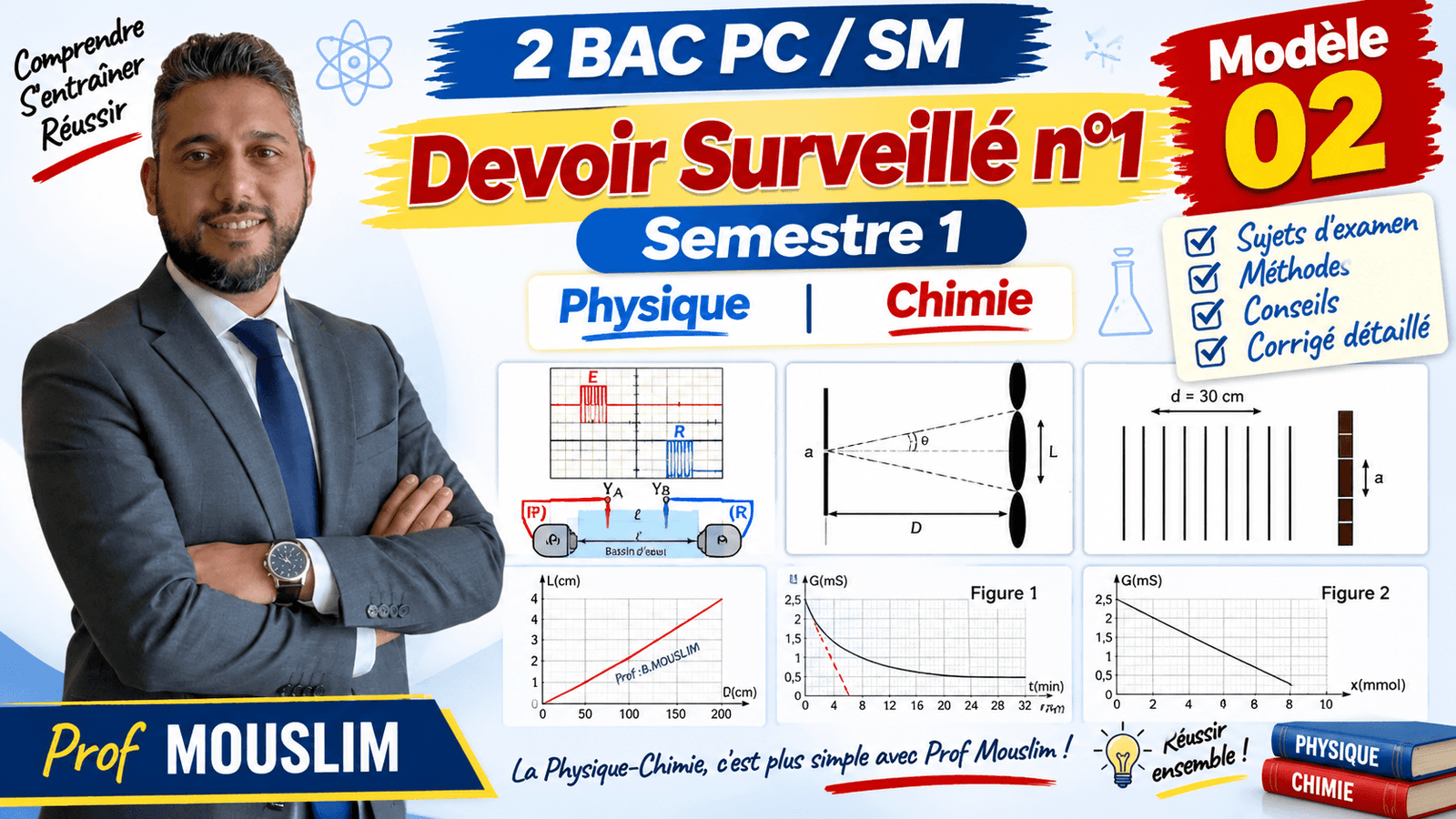 Devoir Surveillé N°1 Semestre 1 Modèle 02 - 2 BAC BIOF - Prof Mouslim